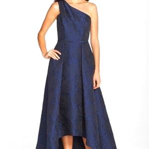 Pamella Roland one-shoulder jacquard dress